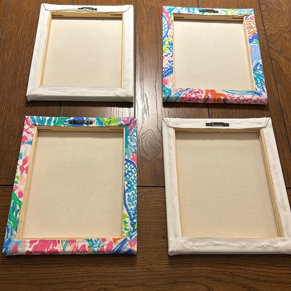 Lilly Pulitzer Mermaid Cove Fabric Wall decor, set of 4 - Picture 6 of 7